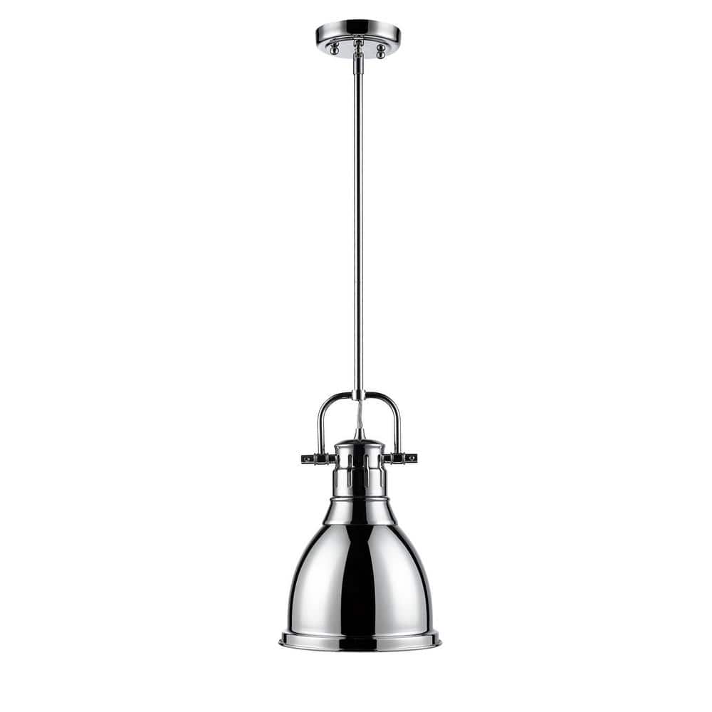 Duncan Chrome Mini Pendant Light with Vintage Industrial Style