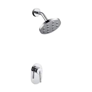 Single-Handle 3-Spray Patterns Round Shower Faucet in Chrome (Valve Included)