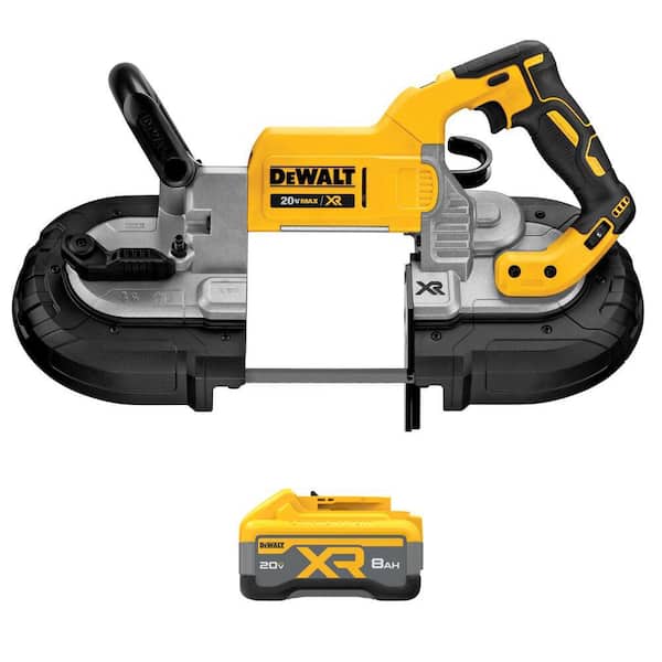20V Max XR Lithium-Ion Cordless Brushless Deep Cut Band Saw and 20V Max XR 8.0Ah Battery