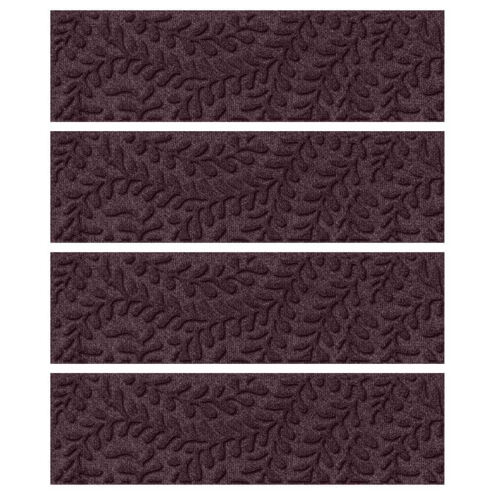 Waterhog Boxwood 8.5 in. x 30 in. PET Polyester Indoor Outdoor Stair Tread 