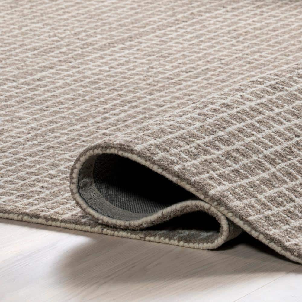 Gray Hand-Tufted Wool Rectangular Area Rug 10' x 14'
