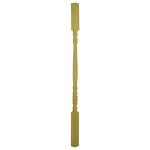 Stair Parts 31 in. x 1.1/4 in. 5205 Unfinished Hemlock Square Top Wood Baluster for Stair Remodel