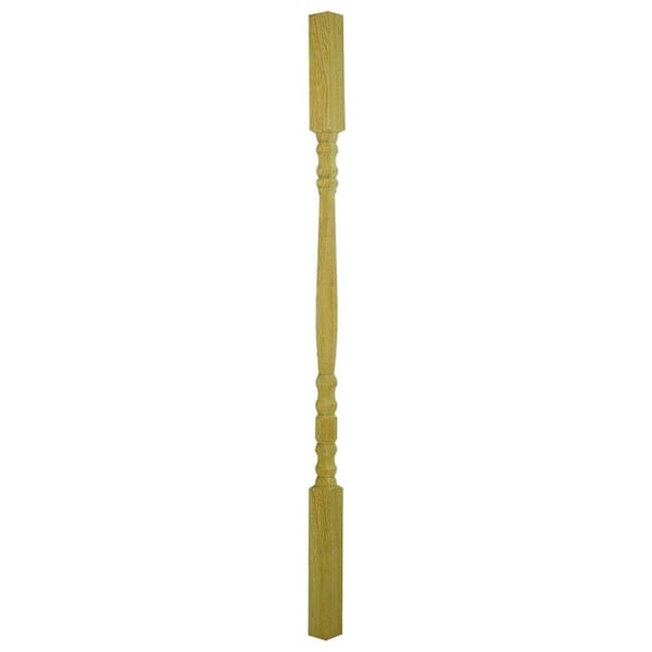 EVERMARK Stair Parts 31 in. x 1.1/4 in. 5205 Unfinished Hemlock Square Top Wood Baluster for Stair Remodel