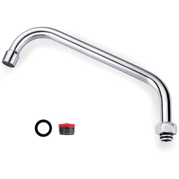 VEVETTA 10 in. Commercial Faucet Swivel Swing Spout Replacement in Polished Chrome with G3/4 Internal Thread