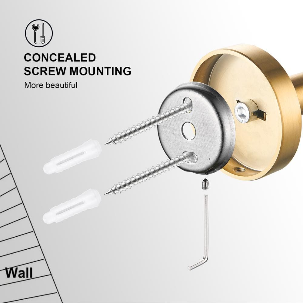Brushed Gold Stainless Steel Wall Mounted Toilet Paper Holder