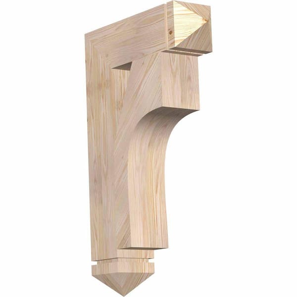 Ekena Millwork 5.5 in. x 34 in. x 22 in. Douglas Fir Westlake Arts and Crafts Smooth Bracket