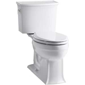 Archer Comfort Height 2-Piece 1.28 GPF Single Flush Elongated Toilet with AquaPiston Flushing Technology in White