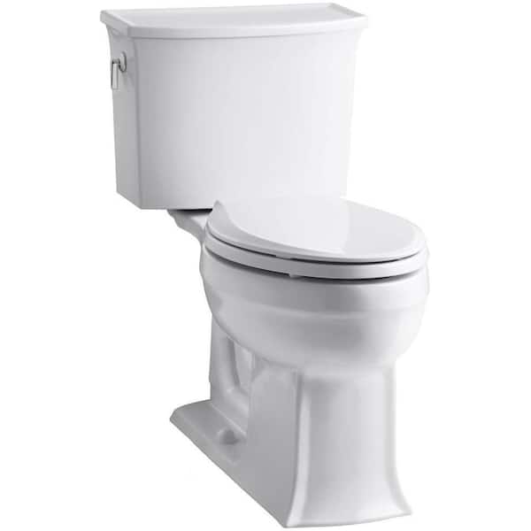 KOHLER Archer 12 in. Rough In 2-Piece 1.28 GPF Single Flush Elongated Toilet in White Seat Not Included