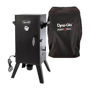 30 in. Analog Electric Smoker in Black with Premium Vertical Smoker Cover