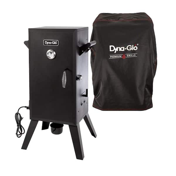 Dyna-Glo 30 in. Analog Electric Smoker in Black with Premium Vertical Smoker Cover