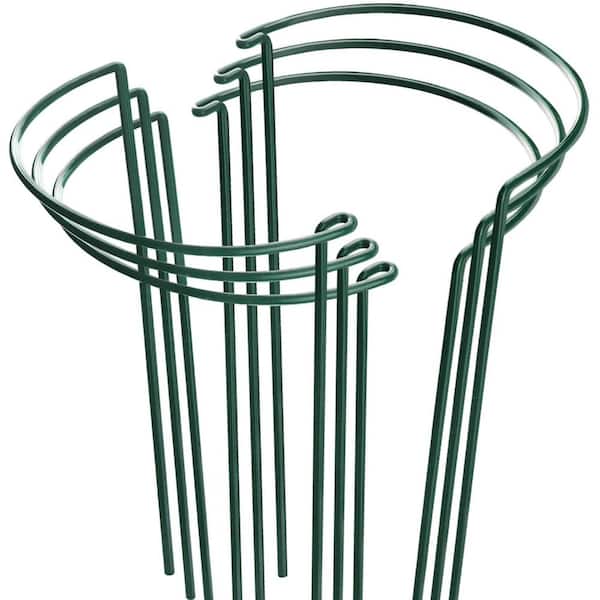 Unbranded - 15.8 in. Heavy-Duty Evergreen Peony Plant Support Stakes (6-Pack)