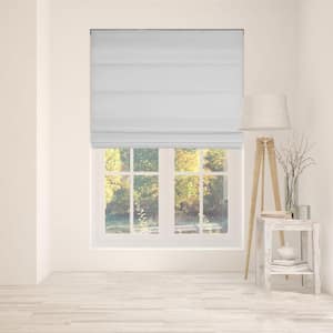 Gray Cordless Bottom Up Light Filtering with Backing Fabric Roman Shades 29.5 in. W x 60 in. L
