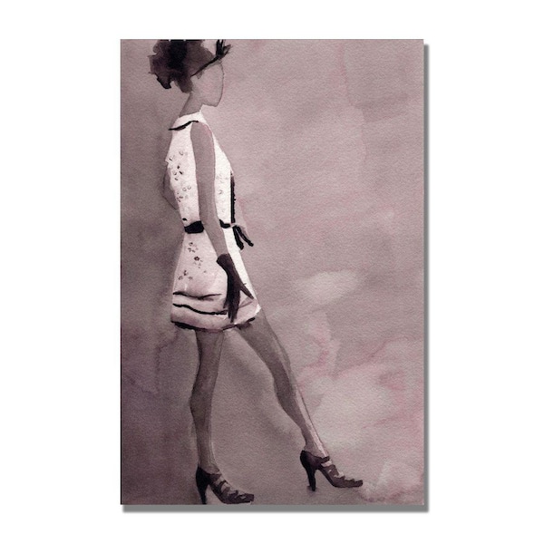 Trademark Fine Art 16 in. x 24 in. Black and White Mini Dress Canvas Art-DISCONTINUED