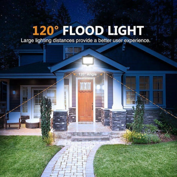 WYZM 250-Watt Equivalence 120-Degree Bronze Integrated LED Outdoor Flood  Light 5000k White 6000 Lumens Dusk to Dawn FL50-C - The Home Depot