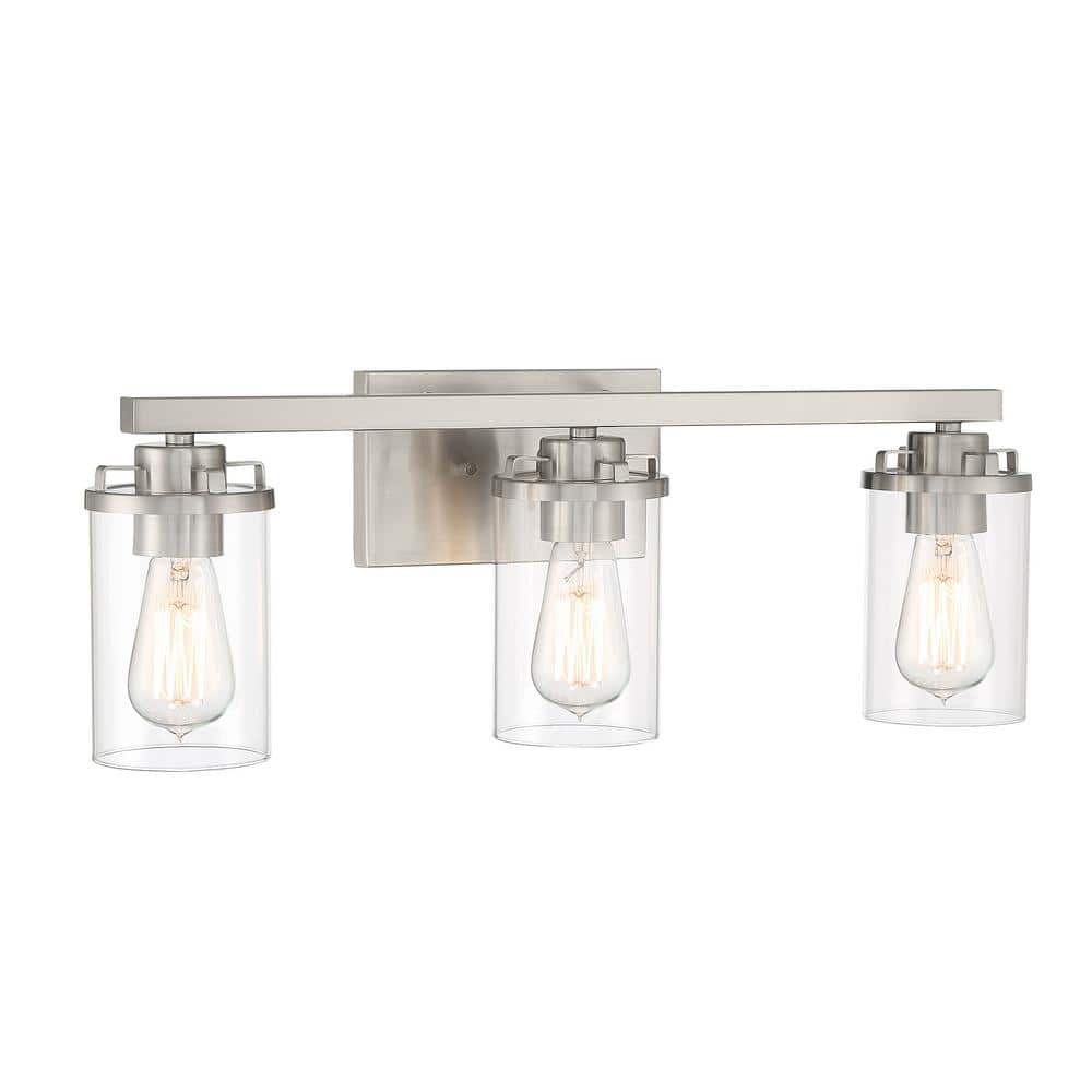 Jedrek 24" Brushed Nickel Dimmable Outdoor Vanity Light