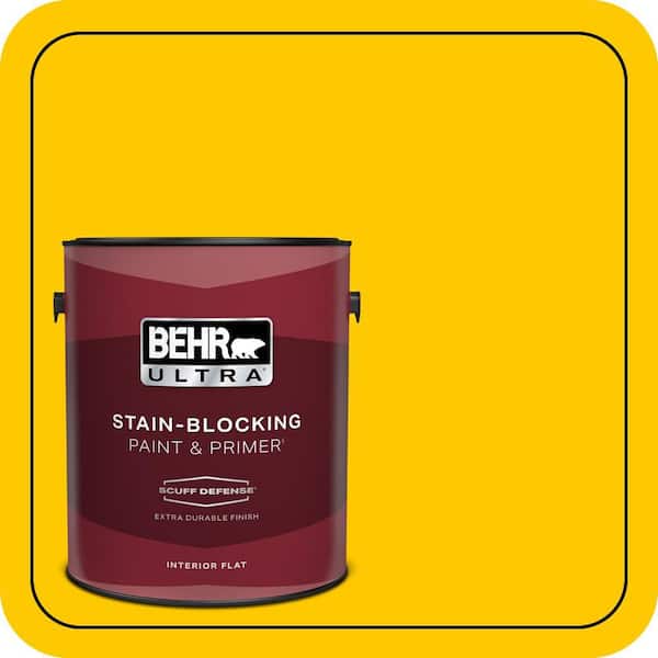 BEHR ULTRA 1 gal. #S-G-380 Sunny Summer Extra Durable Flat Interior Paint & Primer