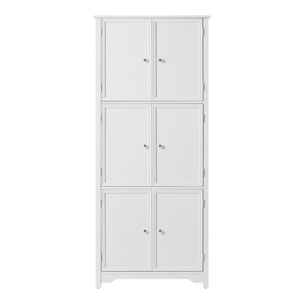 Home Decorators Collection Bradstone White 6 Door Storage Cabinet JS-3423-A  - The Home Depot