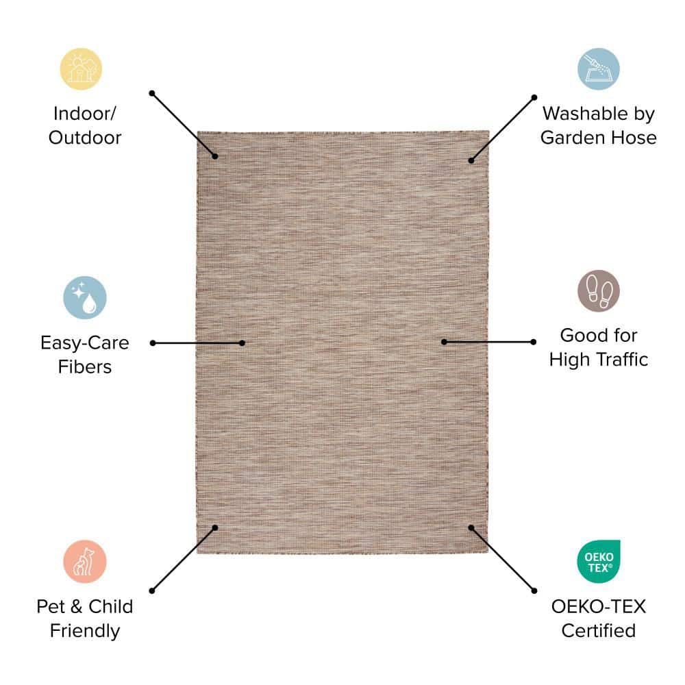 Yellow Moroccan Trellis Synthetic Flatweave Rug 4' x 6'
