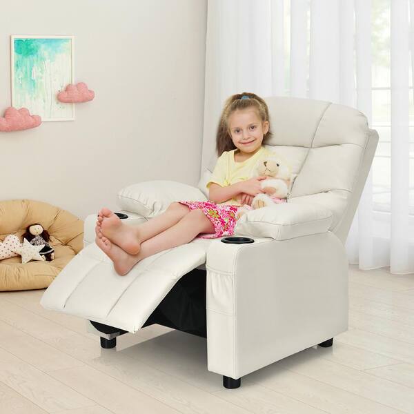 Wee-Cliner Beige Kids Recliner, beige_color