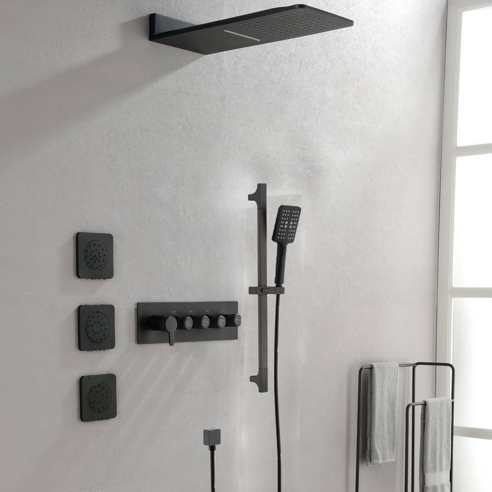 Nestfair 1Spray MultiFunction Shower System Wall Bar Shower Kit with