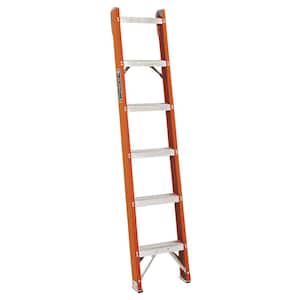 6 ft. Fiberglass Shelf Ladder with 300 lb. Load Capacity Type IA Duty Rating