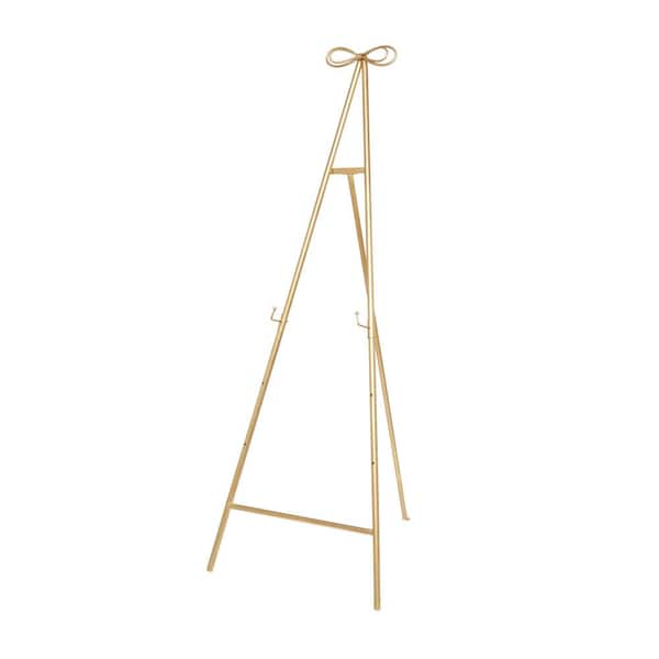Easel Stand Portable Tripod Art Display Stand,Wrought Iron Easel Stand,50cm  to 115cm Height Adjustable (Gold)