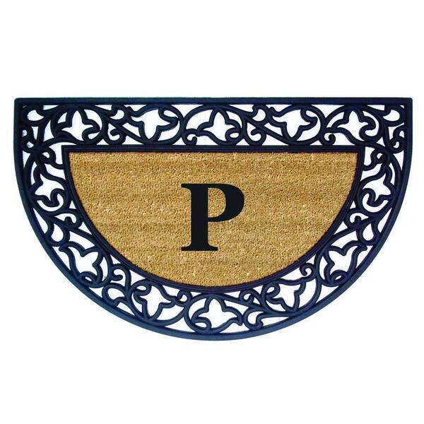 Nedia Home 18015 Rubber Coir 22 x 36 Mat, Acanthus, Personalized