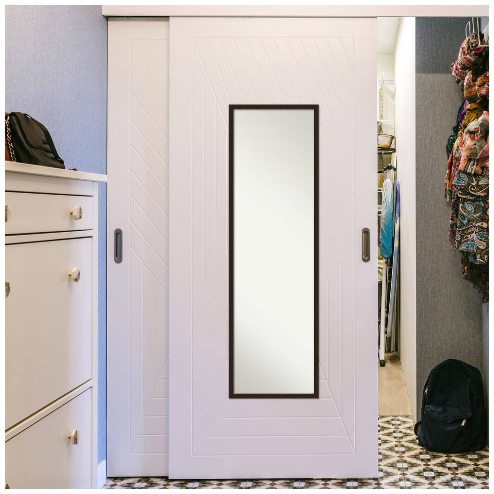 Carlisle Espresso Narrow Full Length Wood Door Mirror