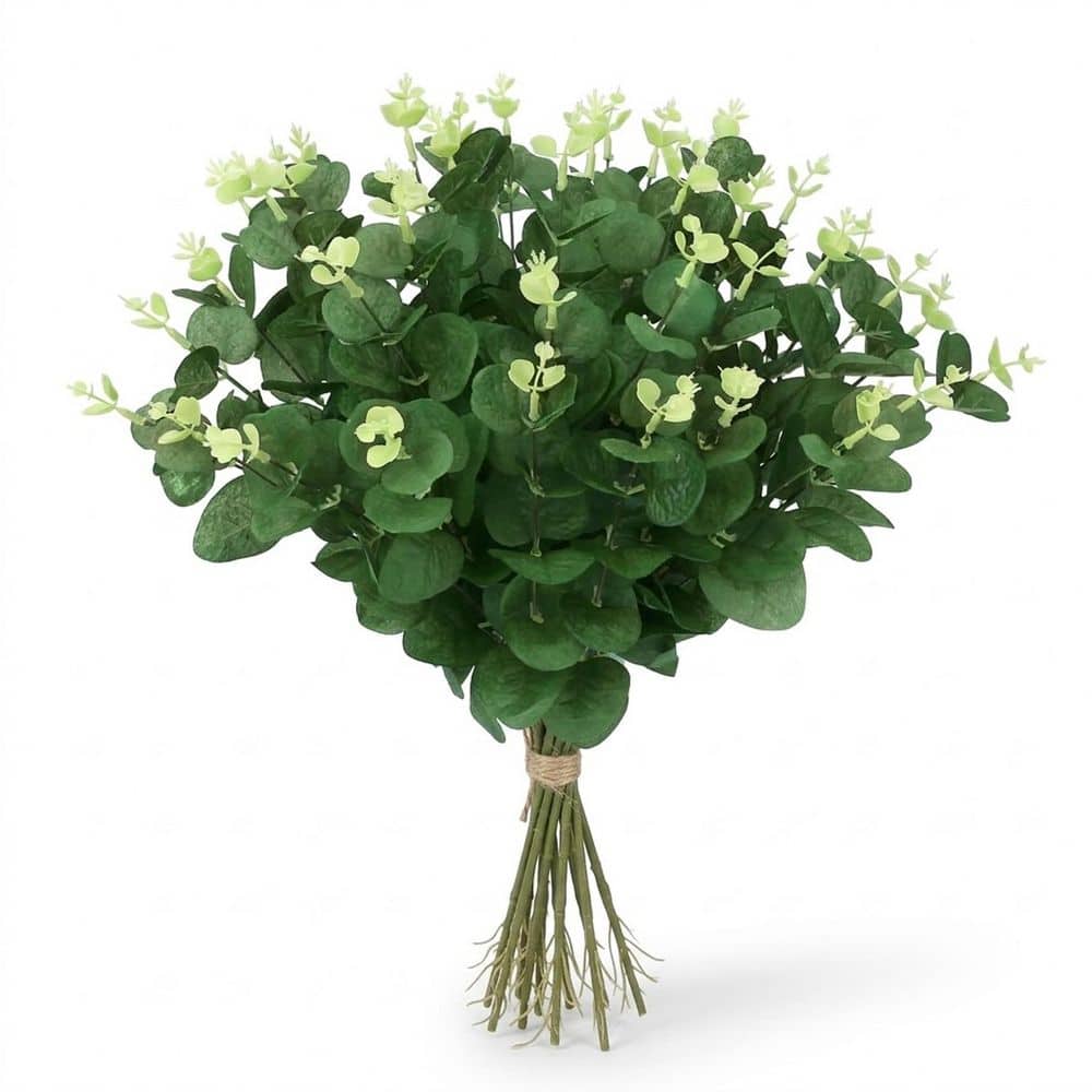 13.4 in. Green Artificial Plant Eucalyptus Stems 10 Pcs Greenery Faux Leaves for Spring Easter Wedding Decor price history on PriceWatchPro