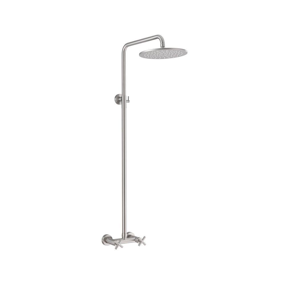 Single-Function 1-Spray Wall-Mount Shower Faucet 1.8 GPM Shower Set in Brushed Nickel price history on PriceWatchPro