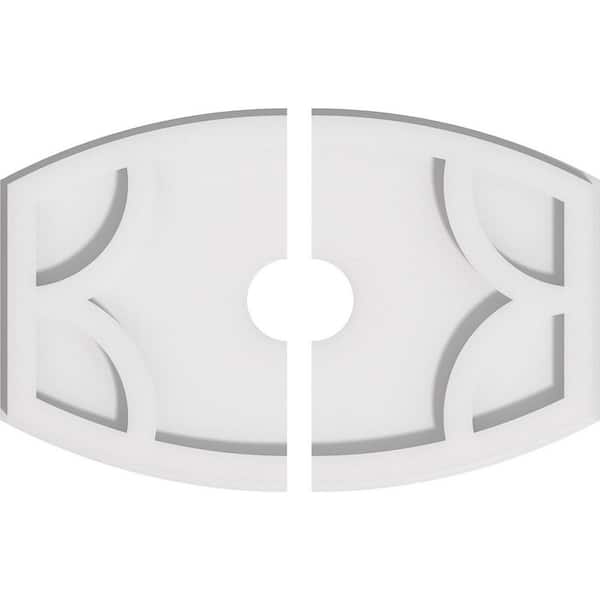 Ekena Millwork 1 in. x 14 in. x 9.375 in PVC Medallion Moulding