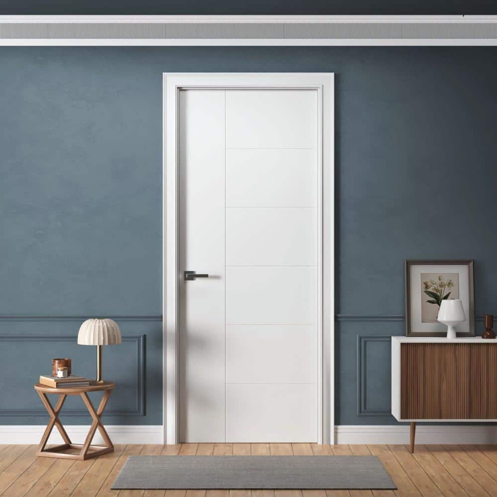 32 in. x 80 in. Ready-to-Prehung Berkley Flush Solid Core White Primed Single Interior Door with Jamb Kit price history on PriceWatchPro
