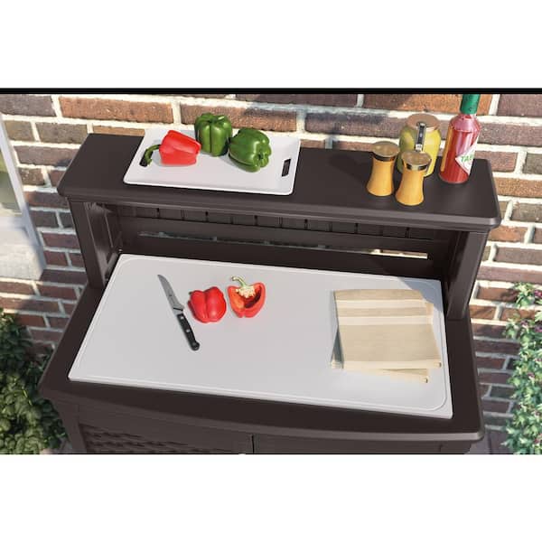 Patio Storage And Prep Station Bmps6400, Outdoor Serving Station Patio Cabinet