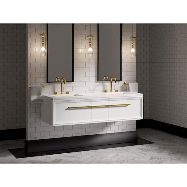 KOHLER Lodern 61 in. W x 22.4 in. D x 15.2 in. H Bathroom Vanity Cabinet without Top in Linen White