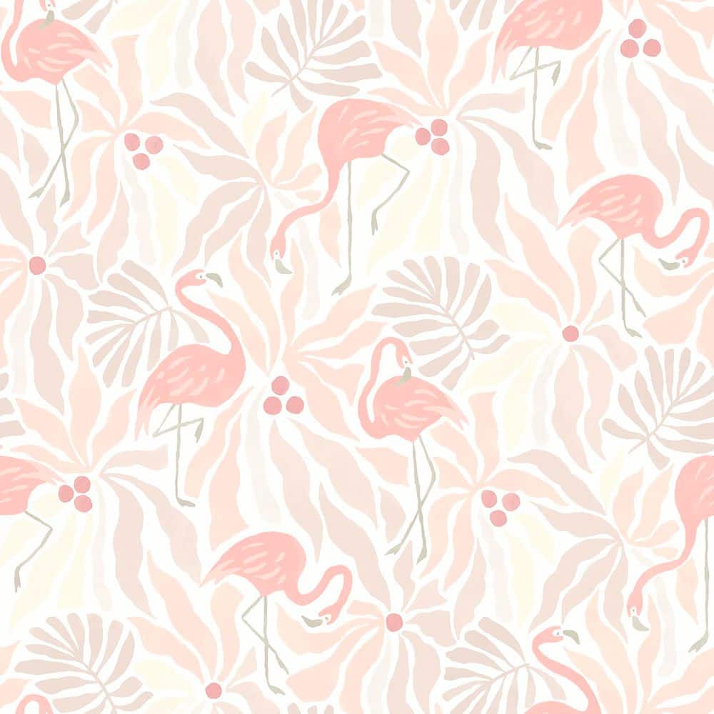 Flamingo Fun Pink and Taupe Peel and Stick Wallpaper price history on PriceWatchPro