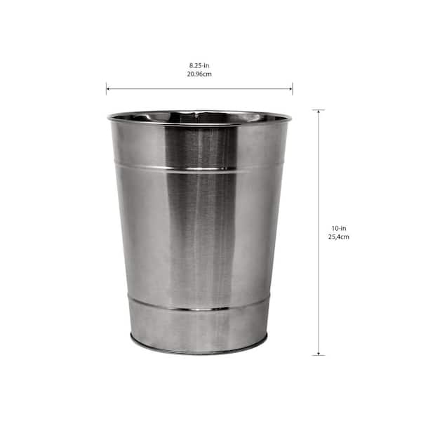 Imprinted 360 Open Top Waste Receptacle in Stainless Steel - 25 Gallon