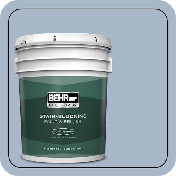 BEHR ULTRA 5 gal. Home Decorators Collection #HDC-SP14-10 Blue Tribute Extra Durable Semi-Gloss Enamel Interior Paint & Primer