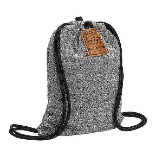 Loctote Grey Theft Resistant Drawstring Backpack