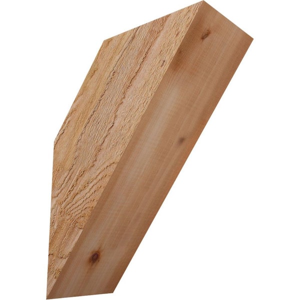 6"W x 12"D x 16"H Traditional Rough Sawn Knee Brace, Western Red Cedar