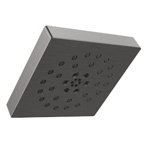 4-Spray Patterns 1.75 GPM 7.69 in. Wall Mount Fixed Shower Head with H2Okinetic in Lumicoat Black Stainless