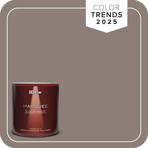 BEHR MARQUEE 1 qt. Home Decorators Collection #HDC-NT-27B Wild Truffle One-Coat Hide Matte Interior Paint & Primer