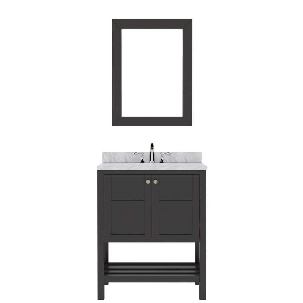 Virtu USA Winterfell 30 in. W x 22 in. D x 36 in. H Single Sink Bath