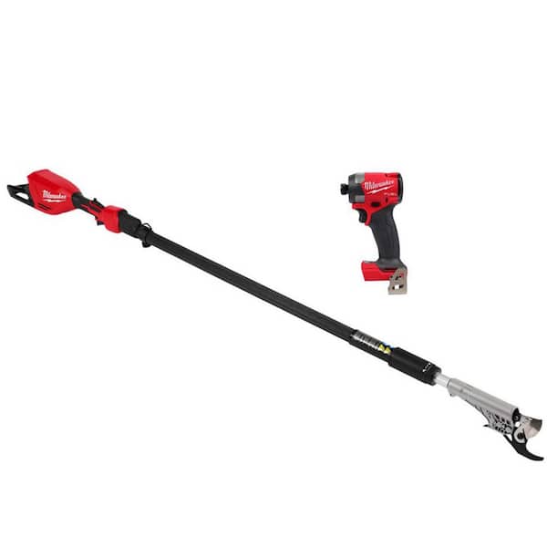 M18 Brushless 18V Cordless Telescoping Pole Pruning Shears with M18 FUEL 1/4 in. Hex Impact Driver