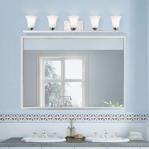AVIANCE LIGHTING Burkland 5 Light Polished Chrome Bath Vanity
