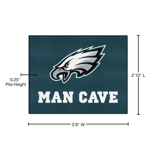 FANMATS 14353 Philadelphia Eagles Man Cave Starter Mat Accent Rug - 19in. x  30in. | Sports Fan Home Decor Rug and Tailgating Mat