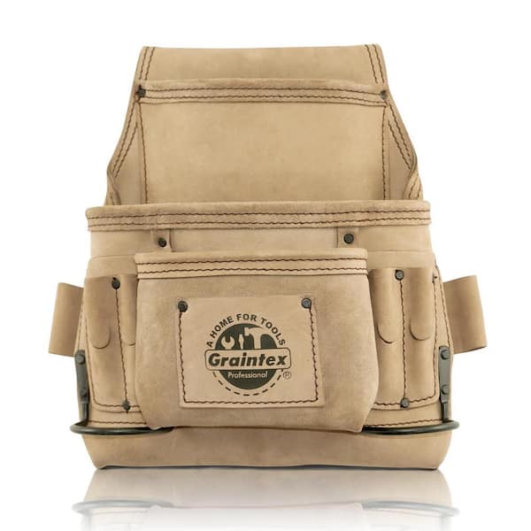OX Tools 3" Oil-Tanned Leather Tool Belt – Heavy-Duty Full Grain Leather, Adjustable Waist 35–46" With Rivet Reinforcement