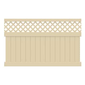 Anderson 5 ft. H x 8 ft. W Sand Vinyl Privacy Fence Panel (Unassembled)