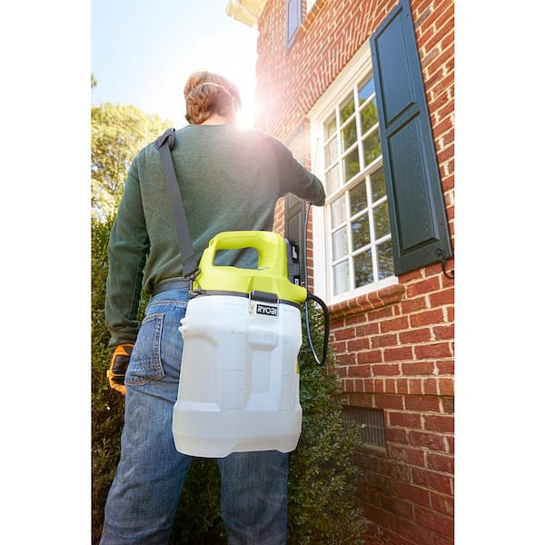 RYOBI P2830-AC2GAL ONE+ 18V Cordless Battery 2 Gal. Chemical Sprayer with Extra 2 Gal. Replacement Tank, 2.0 Ah Battery, and Charger - 3