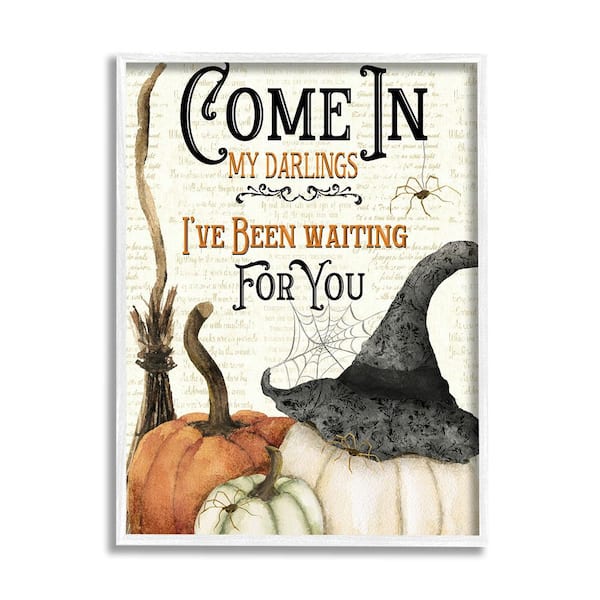 Stupell Industries Come In Spooky Halloween by Deane Beesley 1 Piece Framed Graphic Print Typography Poster Art Print 30 in. x 24 in.