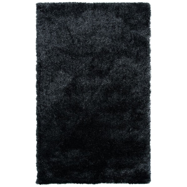 Paris Shag 5 ft. x 8 ft. Dark Gray Solid Flokati Area Rug